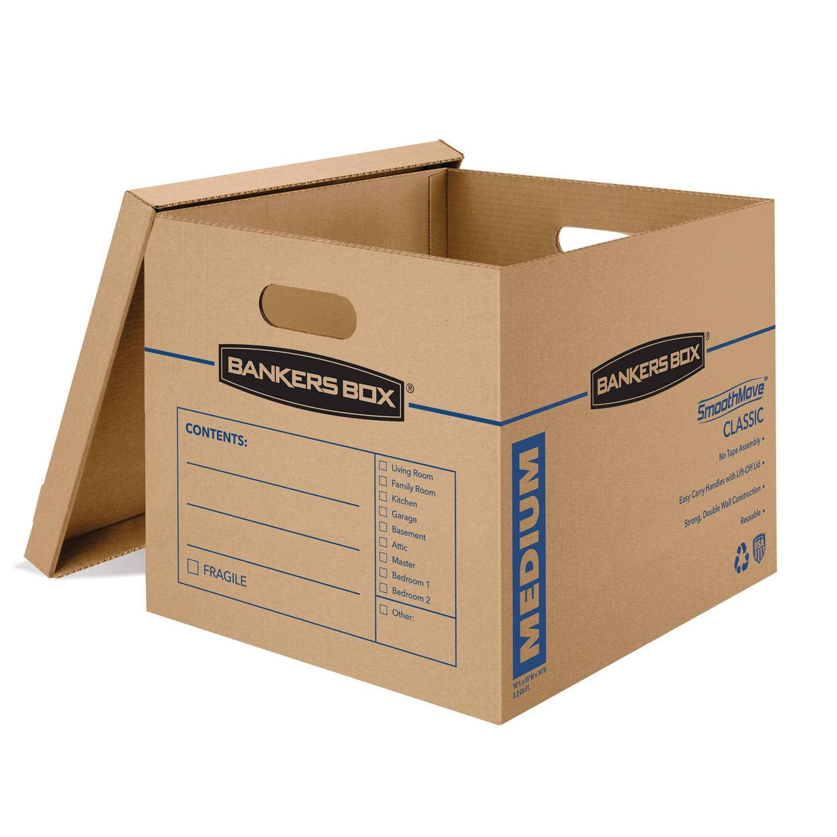 Bankers Box SmoothMove Classic Moving Boxes, No Tape Required, Medium, 20 Pack (8817202) 🍁 All In One Marketplace Canada