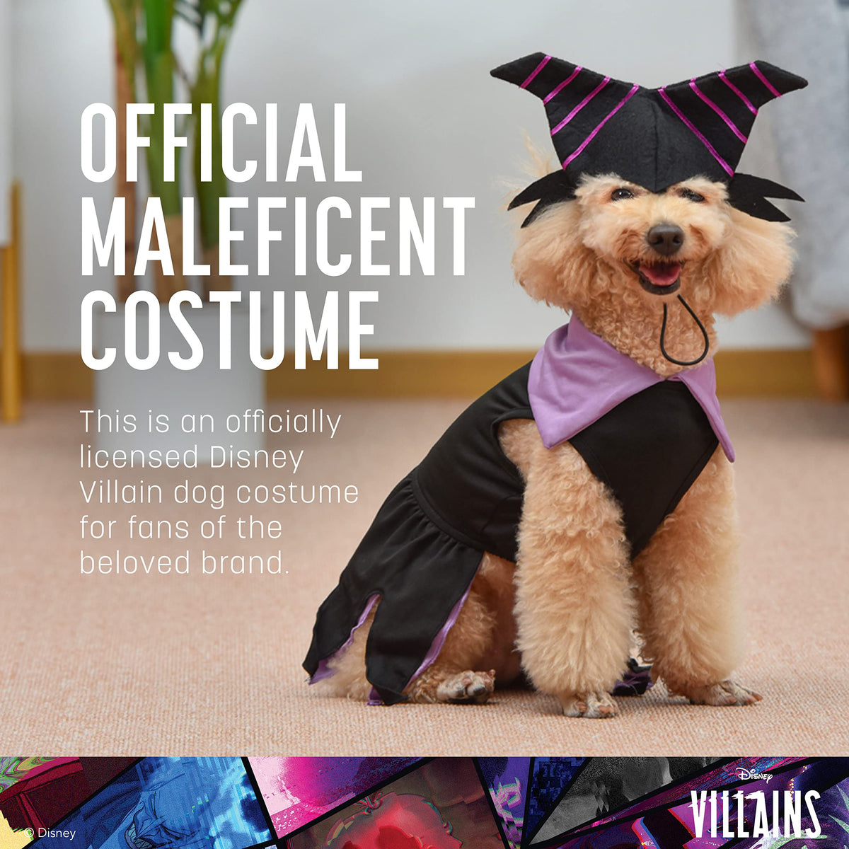 Disney for Pets Halloween Disney Villains Maleficent Costume - X-Large -| Disney Villains Halloween Costumes for Dogs, Officially Licensed Disney Dog Halloween Costume, Purple (FF22963)