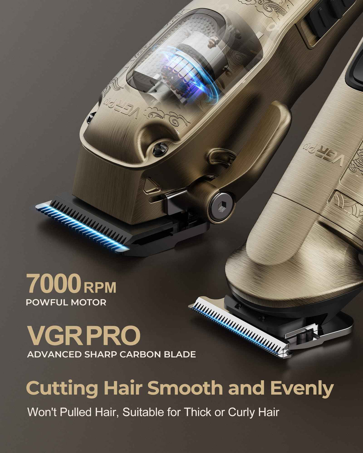 VGRPRO Hair Clippers for Men Professional, Cordless Hair Clippers for Hair Cutting, Mens Clippers and Trimmers Set, Electric Hair Trimmer for Men with Package Case (Gloden) 🍁 All In One Marketplace Canada