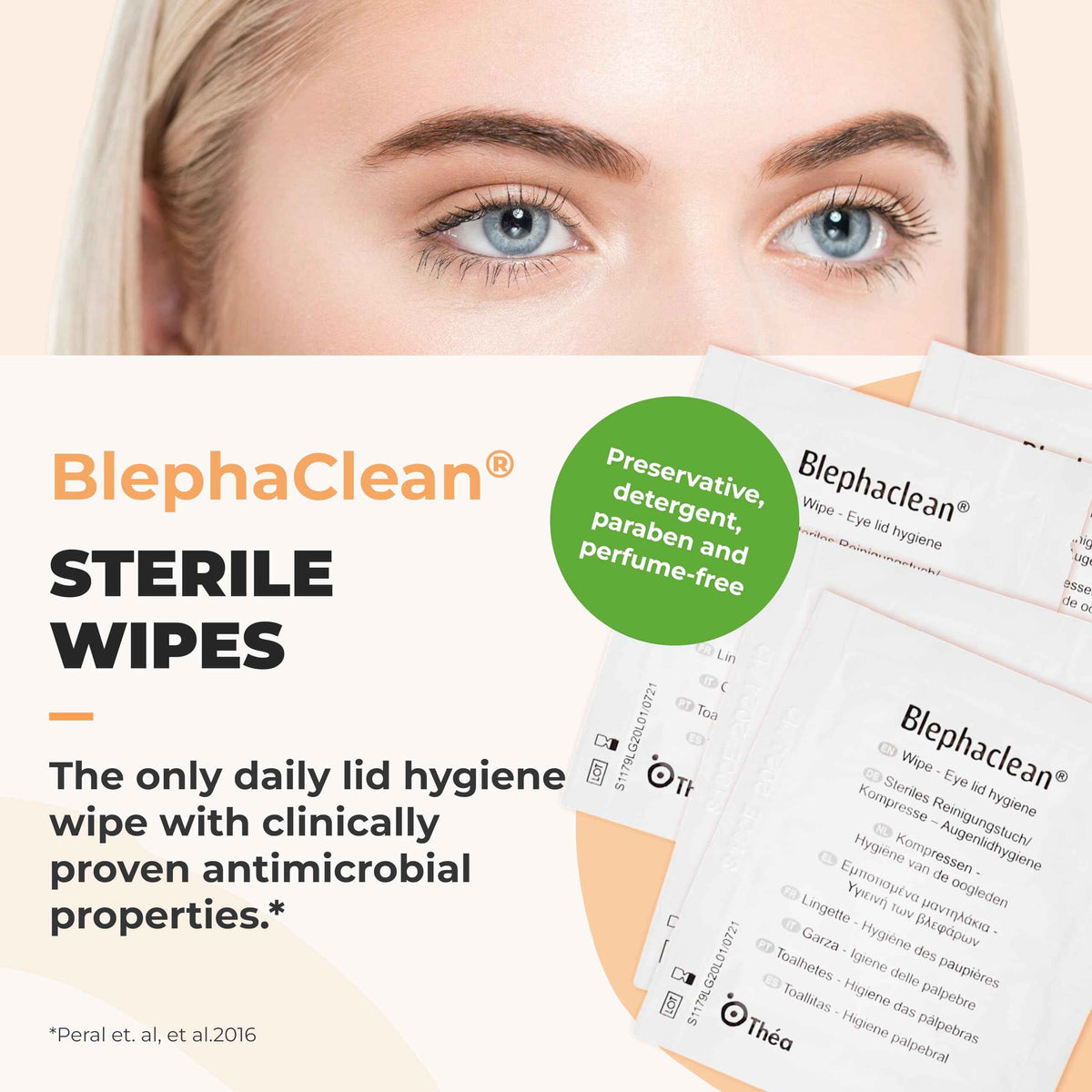 Thea Pharma BlephaClean Lid Wipes - Gentle, Sterile Ready-to-Use for Daily Lid Care, Ideal for those diagnosed with Dry Eye, including MGD & Blepharitis and Infants, Individually Wrapped - 30 Wipes 🍁 All In One Marketplace Canada