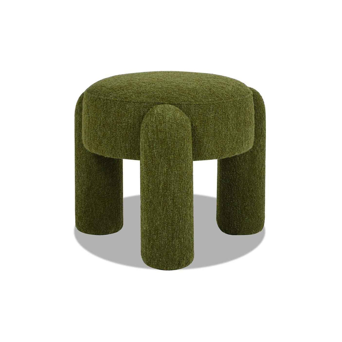 Olea Boucle Ottoman - Moss Green