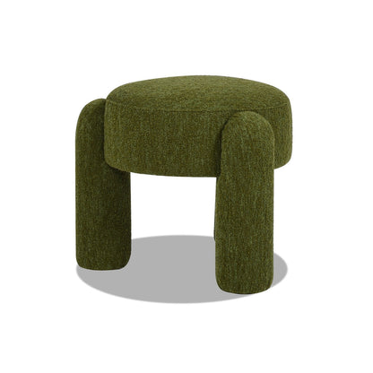 Olea Boucle Ottoman - Moss Green
