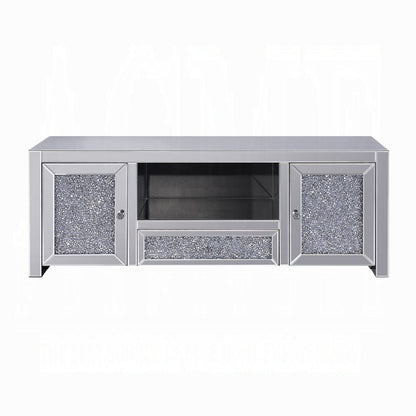 Brilliance-III Luxury Mirrored TV Stand - Clear