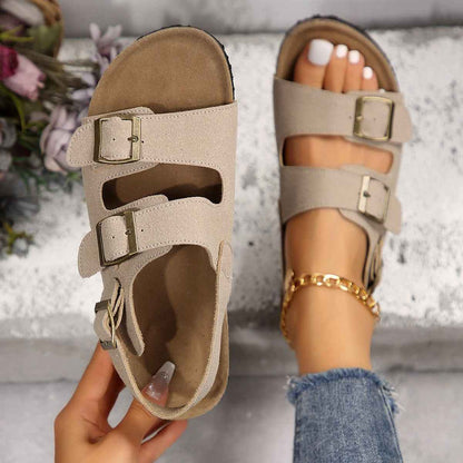 Cork Beach Sandals Korean Style Women's Sandals