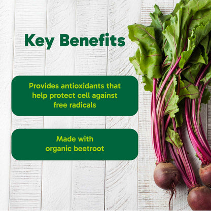 Organika Beetroot Organic- 1400mg High Potency Antioxidant, Blood-Pressure Support, Nitrous Oxide + Exercise Performance- 120vcaps 🍁 All In One Marketplace Canada