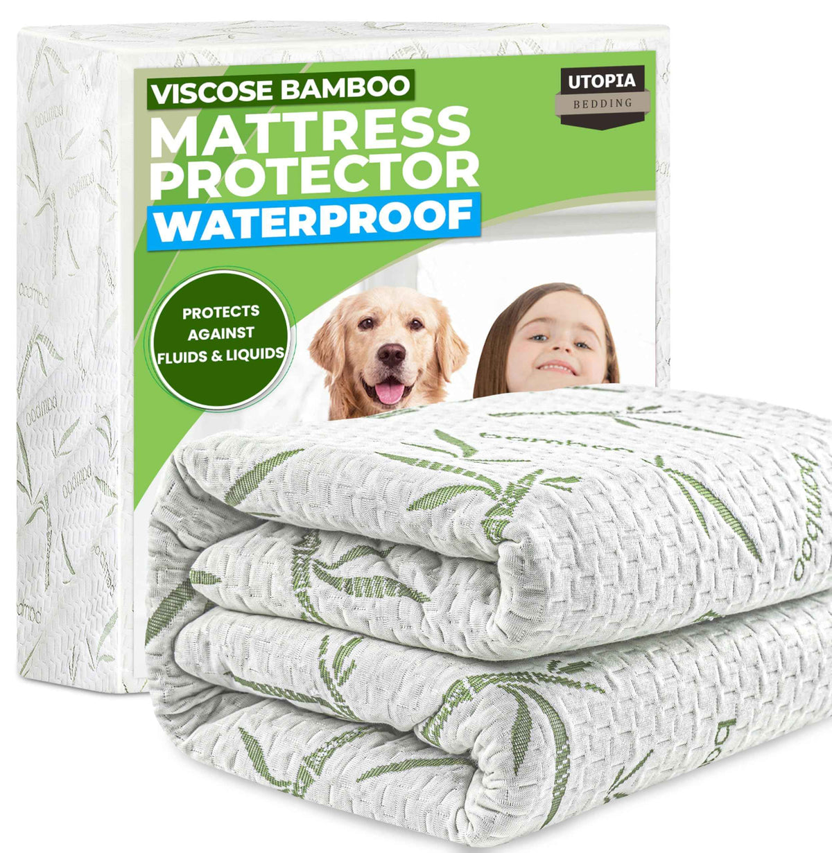 Utopia Bedding Waterproof Mattress Protector Twin XL Size, Bamboo Viscose Mattress Cover 200 GSM, Fits 15 Inches Deep, Breathable, Fitted Style with Stretchable Pockets 🍁 All In One Marketplace Canada