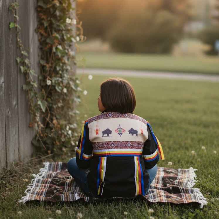 Beige Buffalo Youth Ribbon shirt