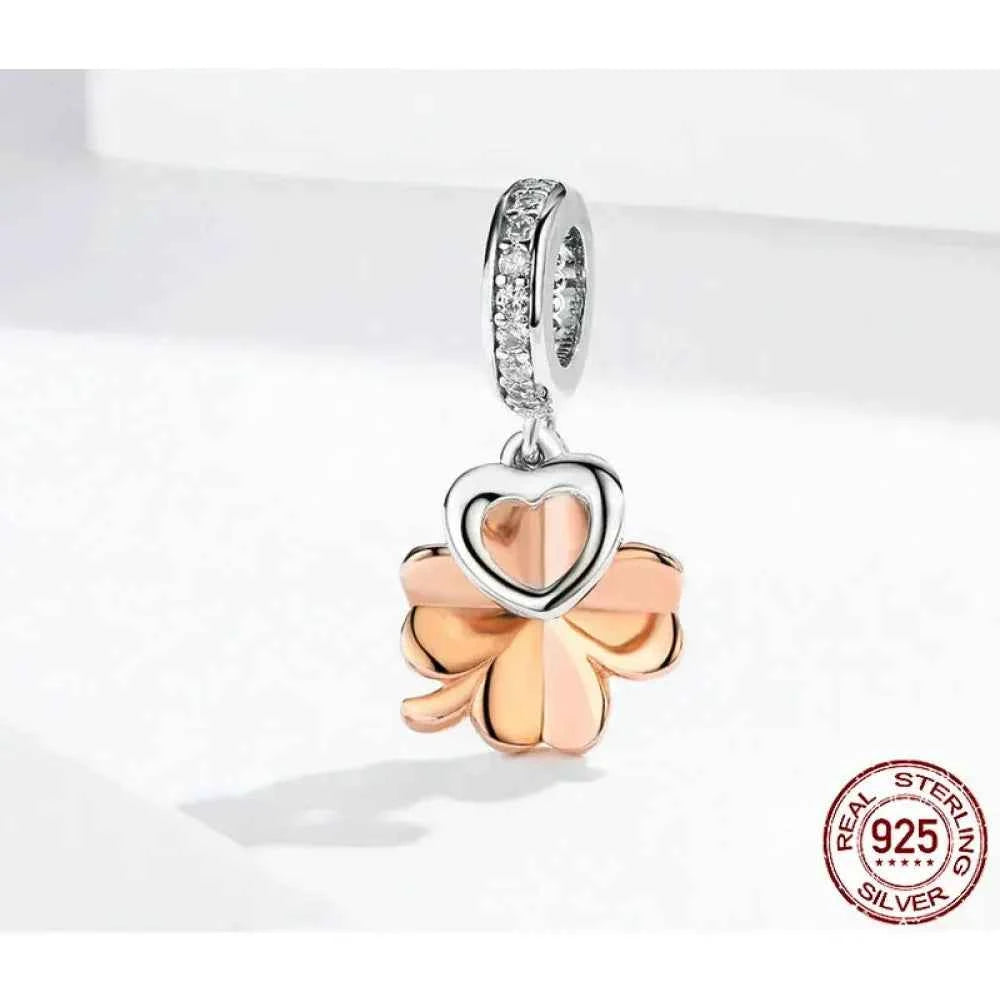 925 Sterling Silver Gardon Lucky Clover Charm - Scc1238