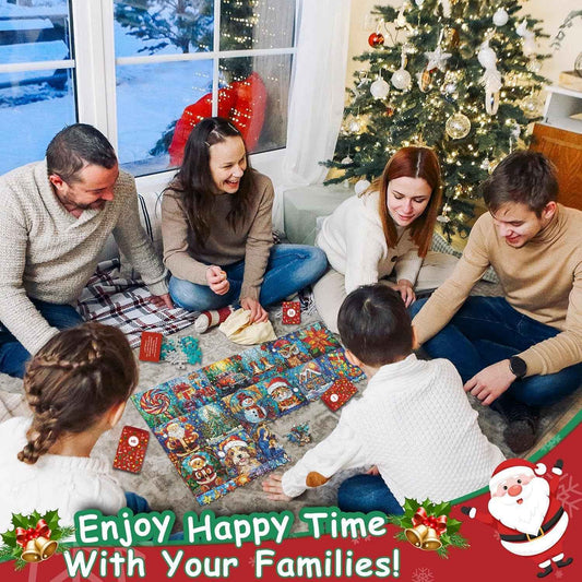 Christmas Puzzle Countdown Calendar, Holiday Jigsaw Puzzle