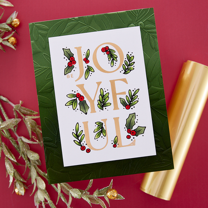 Joyful Glimmer Hot Foil Plate from the De-Light-Ful Christmas Collection by Yana Smakula