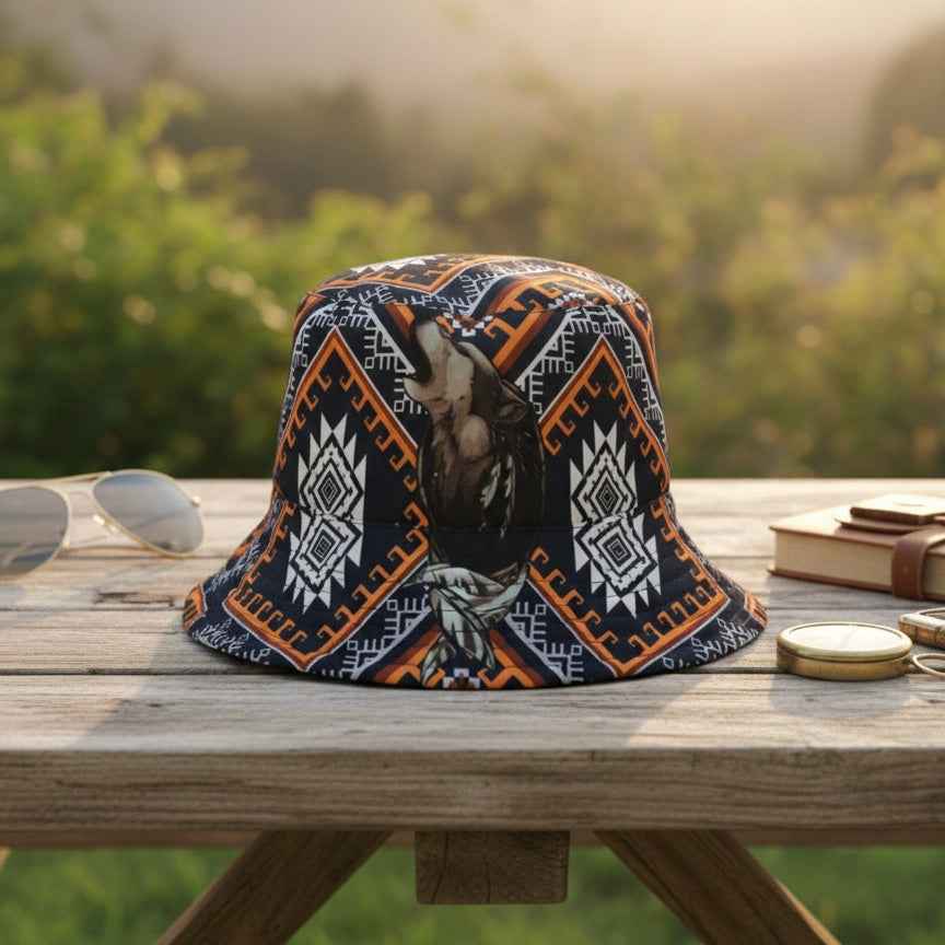 Red Wolf Native Style Bucket Hat