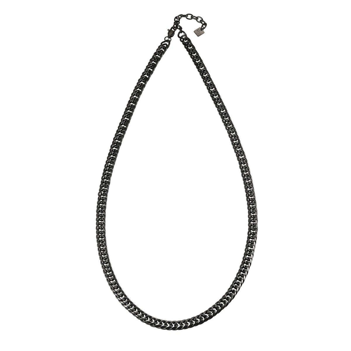 ABASI BLACK: Black Carbon Chunky Link Chain