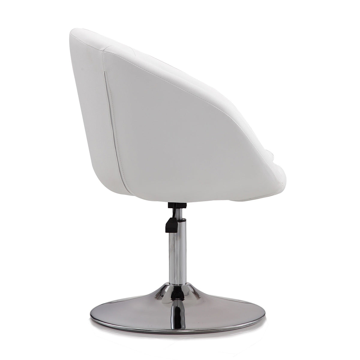 Chandra Swivel Adjustable Faux Leather Accent/Office Chair - White