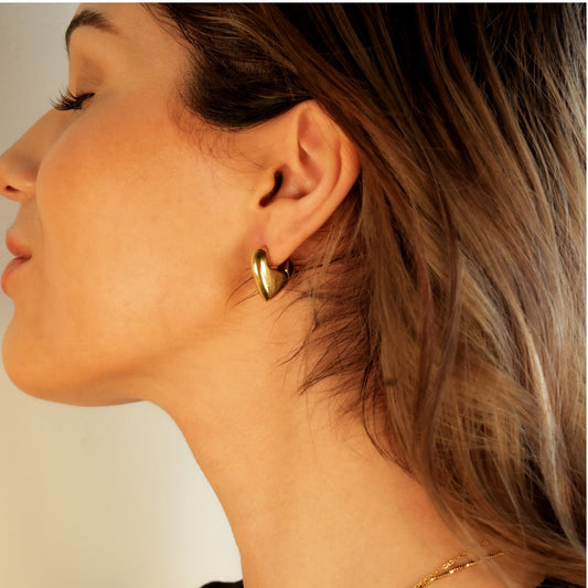 ALPERTON: A Symbol of Everlasting Love - Abstract Heart Shaped Mini Earrings