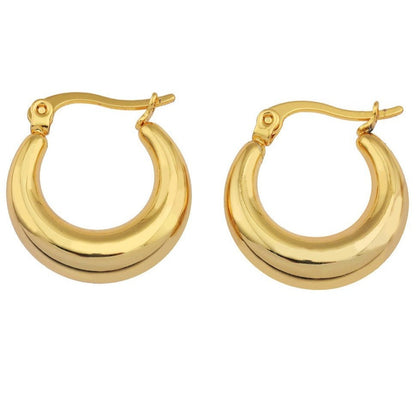 AMBER Chunky Hoop Gold Earrings
