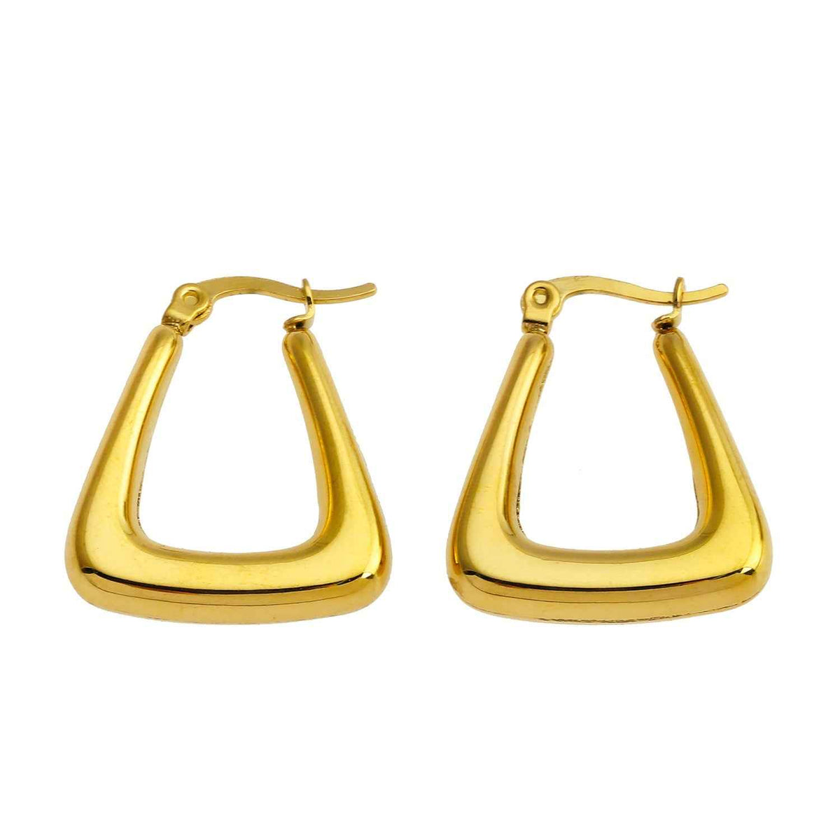 ANIKA Triangular Chunky Mini Hoop Gold Earrings