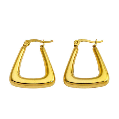 ANIKA Triangular Chunky Mini Hoop Gold Earrings