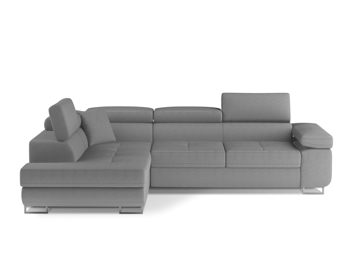Anton Storage Sleeper Sectional Sofa - Grey