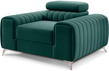 Laurence Modern Accent Chair - Teal Green