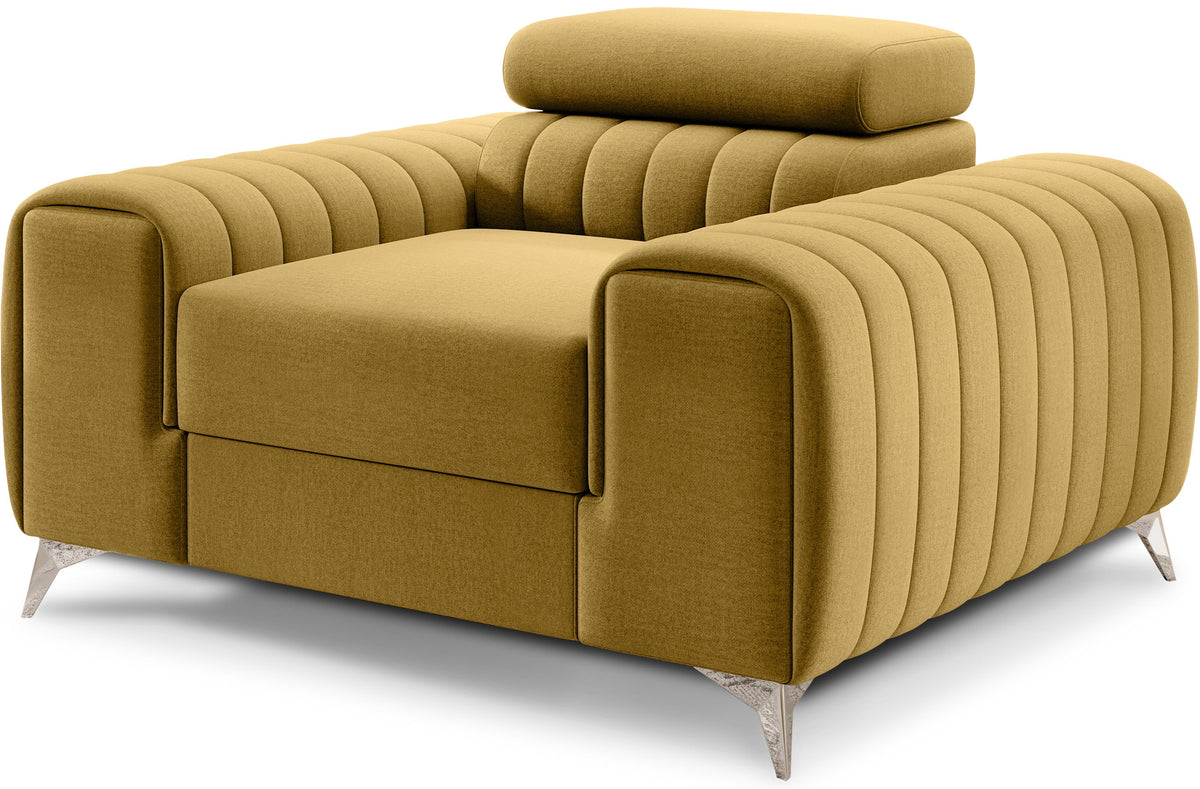 Laurence Modern Accent Chair - Mustard