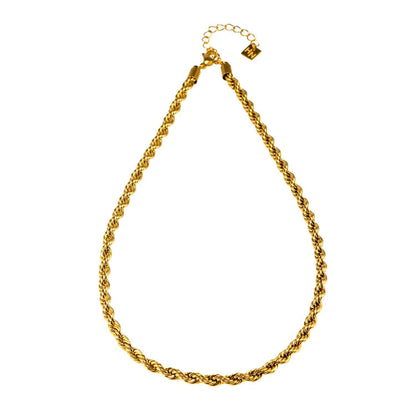 ARKELEY Gold: Chunky Rope Chain Textured Necklace
