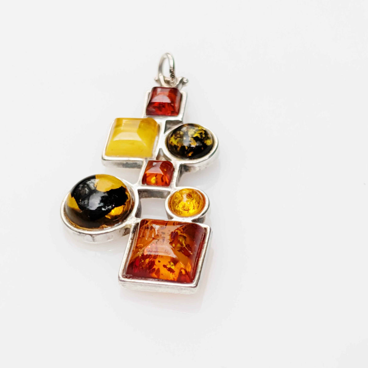 Amber Constellation Pendant | Sterling Silver Baltic Amber | Tears of the Sun