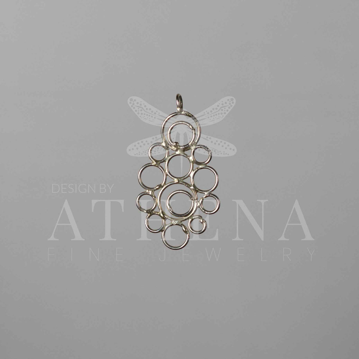 Handmade Sterling Silver Circles Pendant – One of a Kind, Organic Design