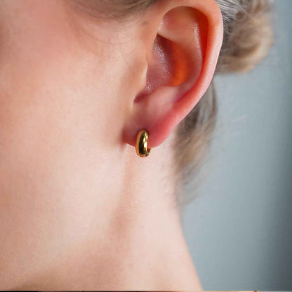 BOCHUM: Barely There, But Beautifully Noticeable Tiny Hoops in Gold