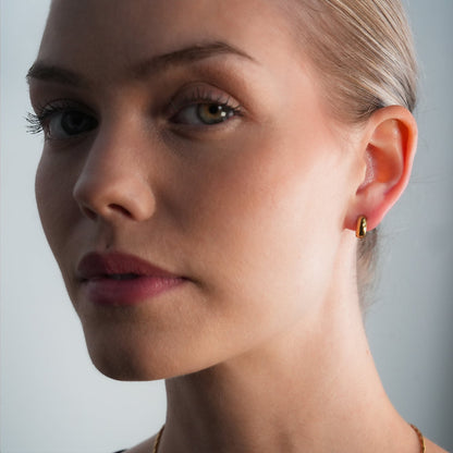 BOCHUM: Barely There, But Beautifully Noticeable Tiny Hoops in Gold