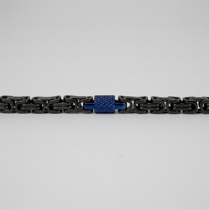 Men's Two-Tone Byzantine Chain Link Bracelet | Stainless Steel