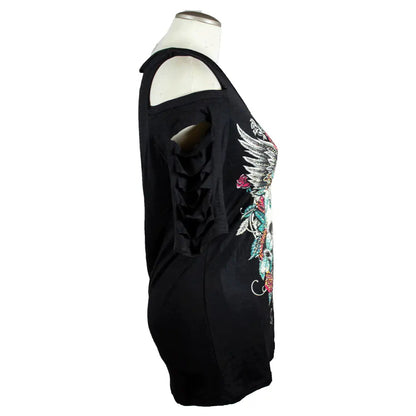 BOL Women's Devilish Open Shoulder Top