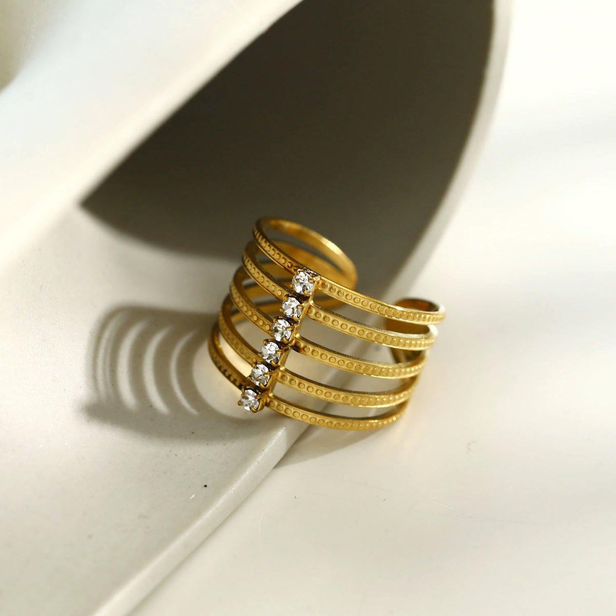 BONDY Multi Stacked Zirconia Ring