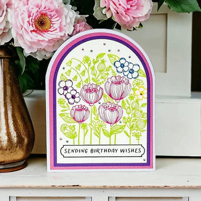Blooming Garden Press Plates from the BetterPress Place & Press Registration Collection
