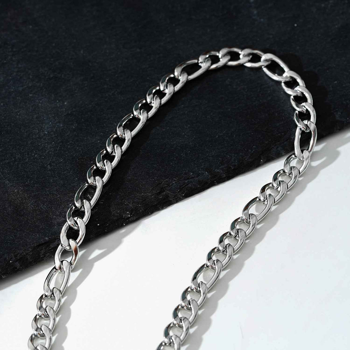 BROMLEY: Cuban-Link Statement Chain Necklace in Silver for Women or Men