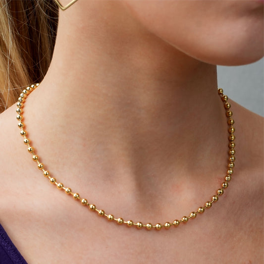 BROXLOV Gold: Ball-Chain Daily Wear Chain Necklace