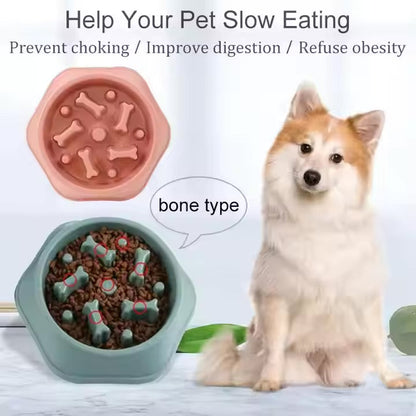 Bone Slow Feeder Bowl for Dogs