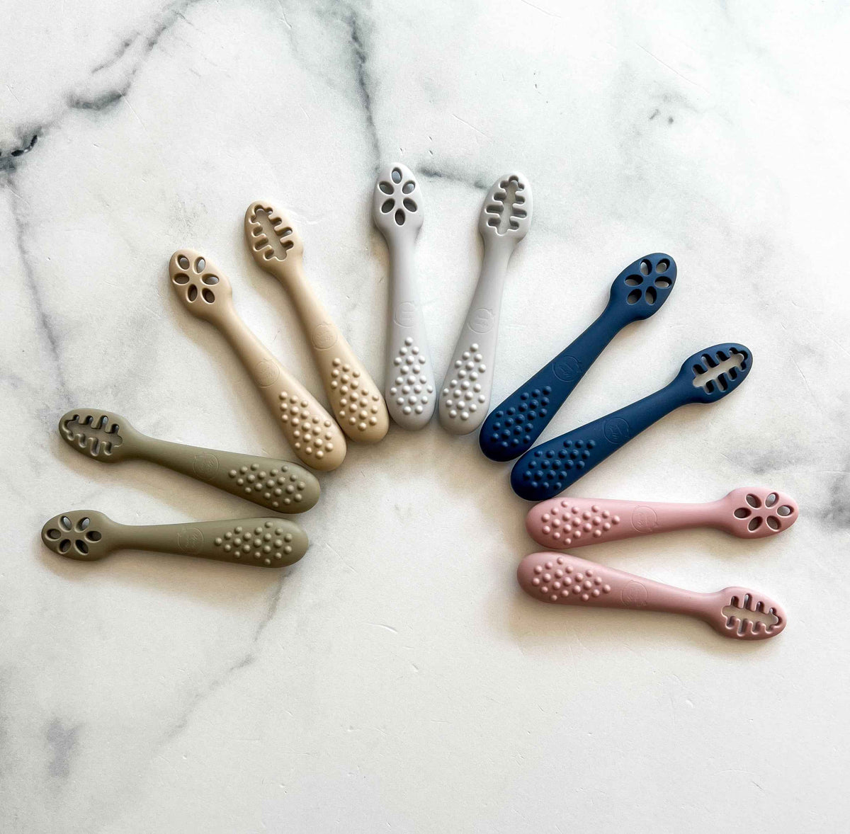 Cuillères d’apprentissage en silicone 