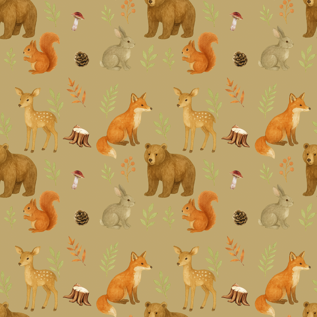Attache-suce 🦊Les copains des bois en mousseline de bambou