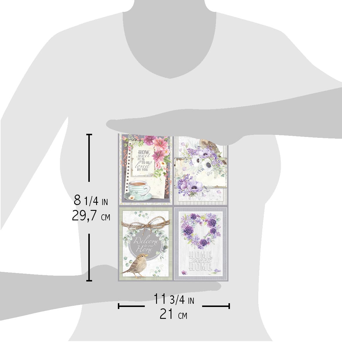 Ciao Bella Rice Paper A4 Sparrow Hill Cards