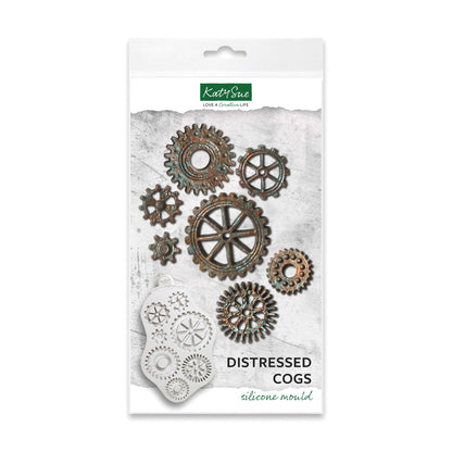 Distressed Cogs Silicone Mould
