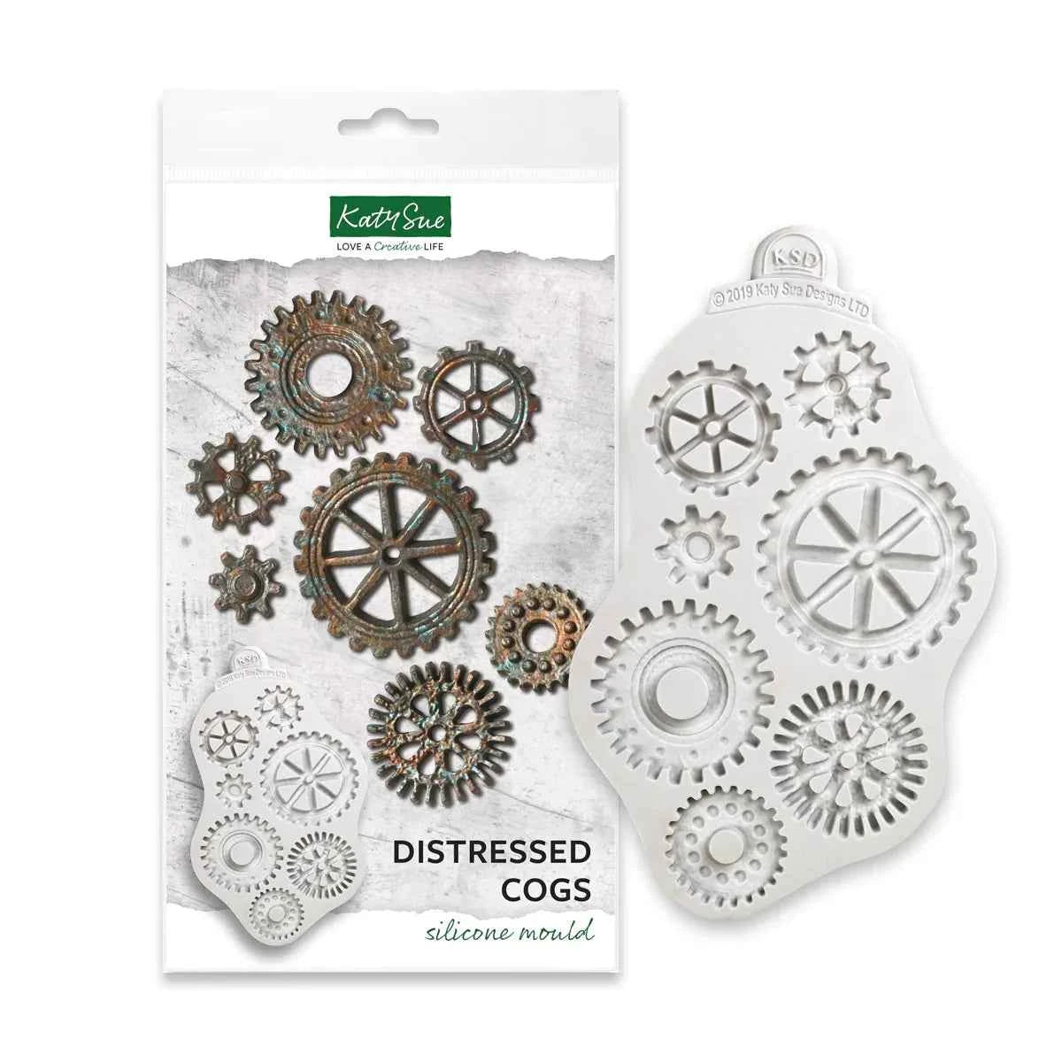 Distressed Cogs Silicone Mould