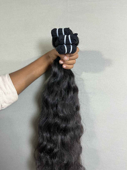 Indian Raw Curly Human Hair Bundles   "“ 100% Unprocessed & Natural