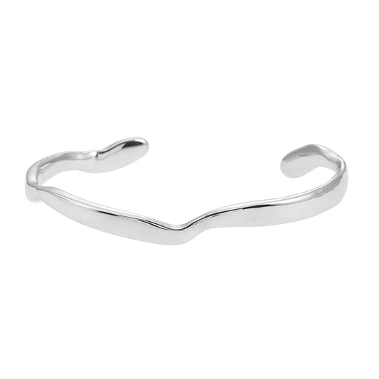 CHANBA Silver (White Gold): Avant Garde Abstract Shaped Bracelet
