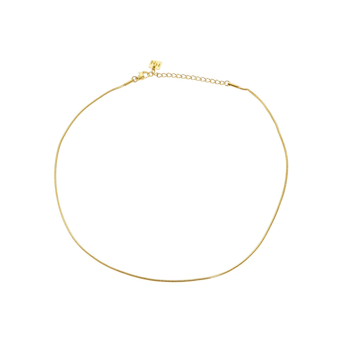 CHASTITY Gold: Dainty Snake Skin Textured Chain Necklace
