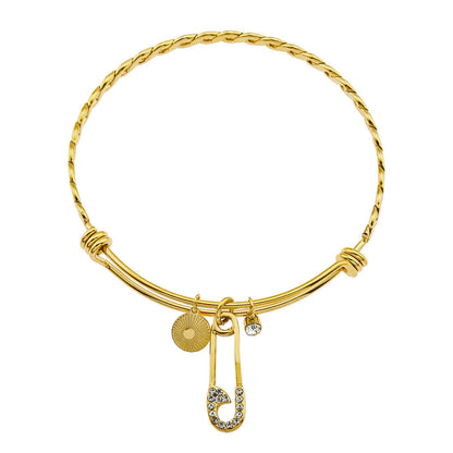 CHRISTINA: Charms Adorned Gold Bracelet