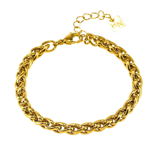 Style CLOVELLY: Interwoven Oval Hoop Chunky Bracelet