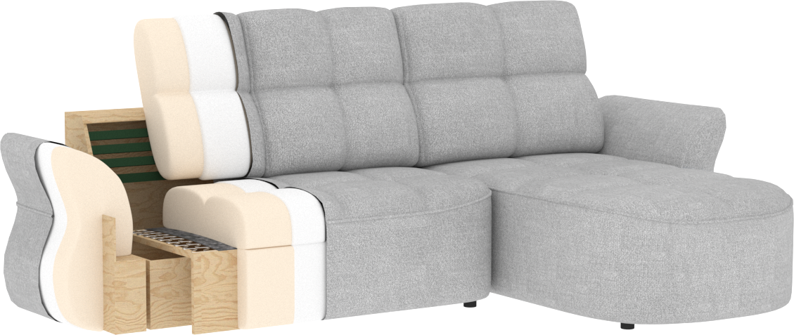 Beneth Storage Sleeper Chaise Sofa - Brick Rust