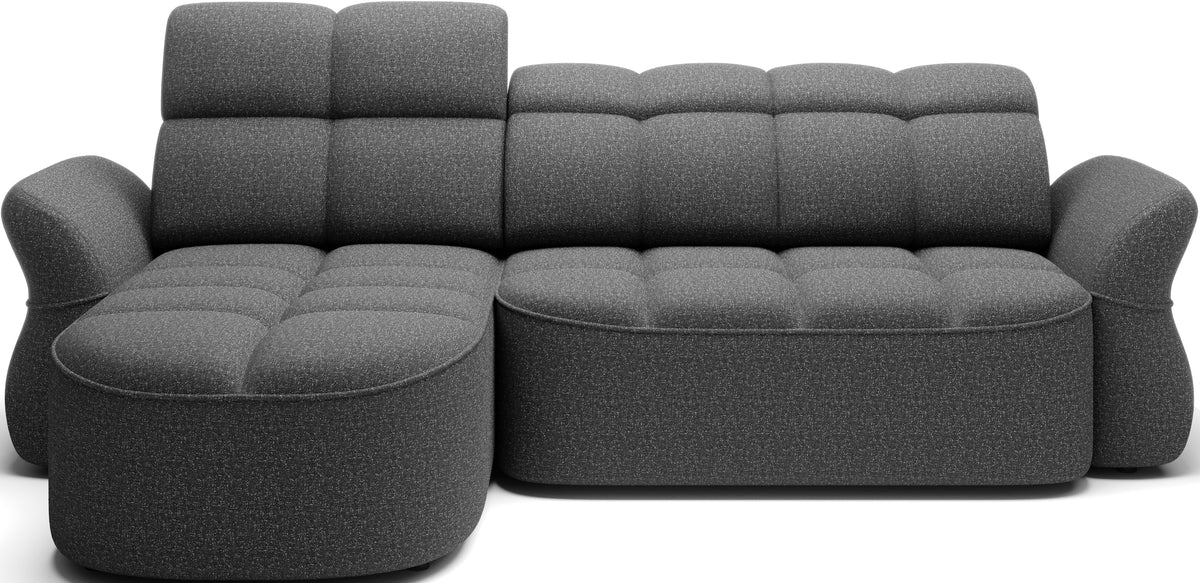 Beneth Storage Sleeper Chaise Sofa - Grey