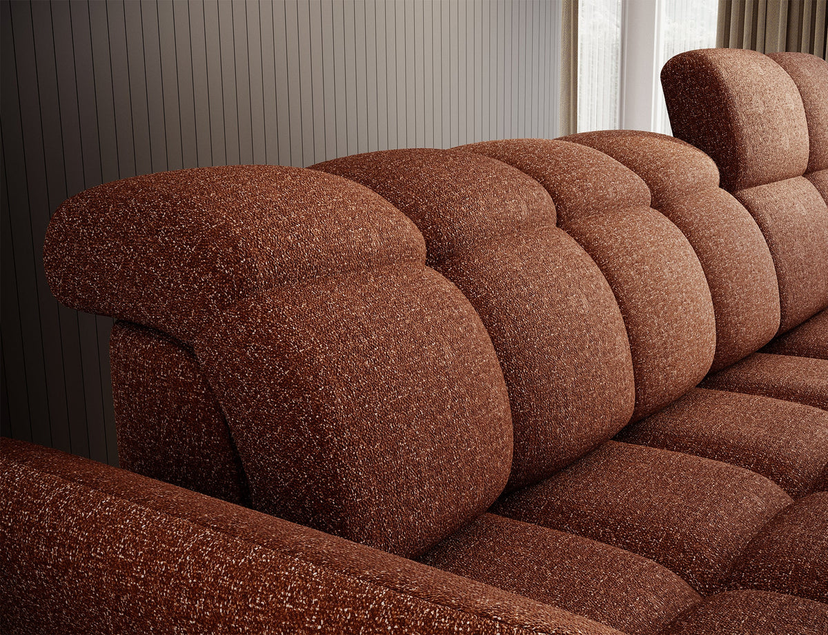 Beneth Storage Sleeper Chaise Sofa - Brick Rust