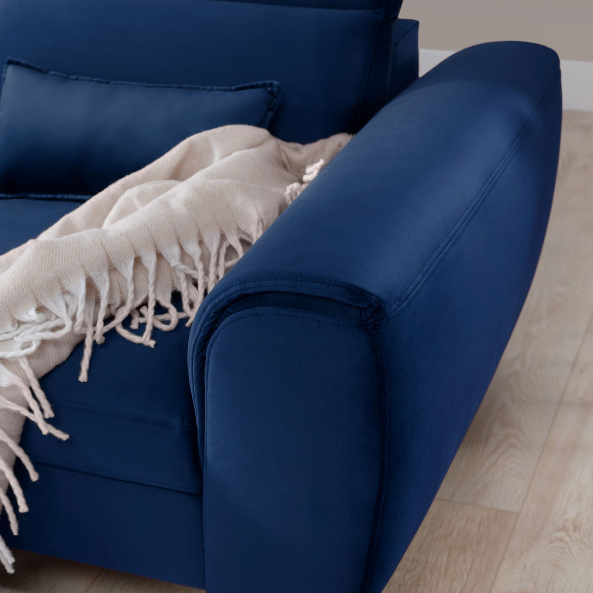 Foble Sectional Storage Sleeper Chaise Sofa - Royal Blue